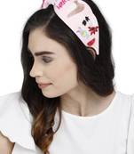 Anekaant Baby Pink & Multi Quirky Velvet  Hair Band