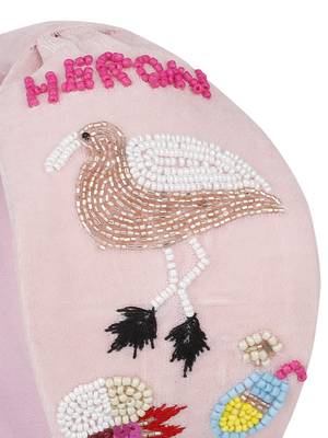 Anekaant Baby Pink & Multi Quirky Velvet  Hair Band 6
