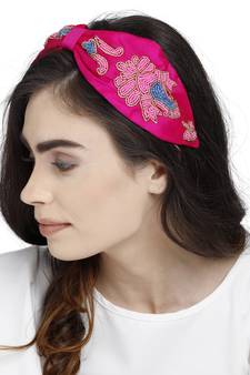 Anekaant Fuchsia & Multi Quirky Synthetic  Hair Band