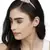 Anekaant Peach & Multi Embellished Velvet  Hair Band
