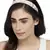 Anekaant Pastel Pink & Silver Chevron Velvet  Hair Band