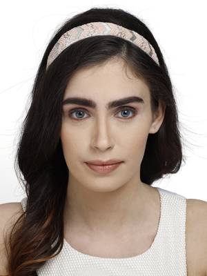 Pastel Pink & Silver Chevron Velvet  Hair Band 4
