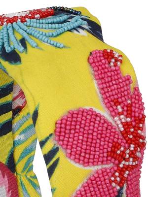 Anekaant Yellow & Multi Floral Cotton  Hair Band 6