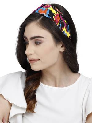 Anekaant Black & Multi Quirky Cotton  Hair Band 3