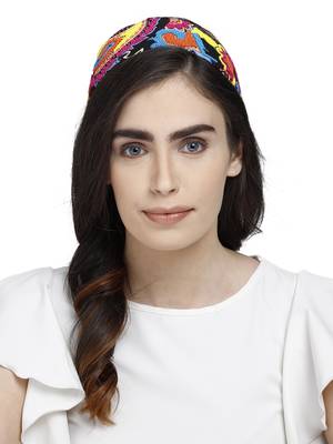 Anekaant Black & Multi Quirky Cotton  Hair Band 4