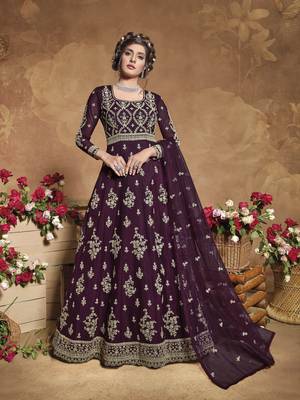 wine net party wear salwar kameez 1