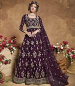 wine net party wear salwar kameez