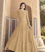 beige georgette festive salwar suits