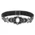 Anekaant Black & Silver Bead Work  Polyester & Leatherette Handmade Belt