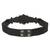 Anekaant Black & Silver Bead Work  Polyester & Leatherette Handmade Belt