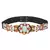Anekaant Turquoise & Multi Bead Work  Polyester & Leatherette Handmade Belt