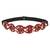Anekaant Wine & Multi Bead Work Floral Polyester & Velvet Handmade Belt