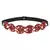 Anekaant Wine & Multi Bead Work Floral Polyester & Velvet Handmade Belt
