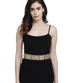 Anekaant Gold & Multi Sequined Bead Work Cotton Handmade Belt