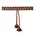 Anekaant Maroon & Gold Bead Work Geometric Cotton Handmade Belt