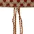 Anekaant Maroon & Gold Bead Work Geometric Cotton Handmade Belt