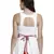 Anekaant Red & White Bead Work Tasselled Polyester Handmade Belt