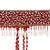 Anekaant Red & White Bead Work Tasselled Polyester Handmade Belt