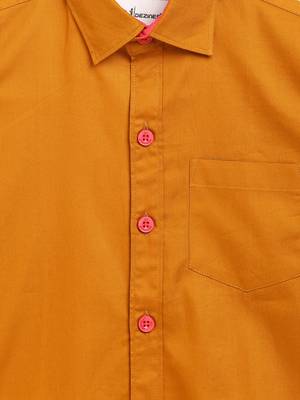 Yellow plain cotton kids-tops 5