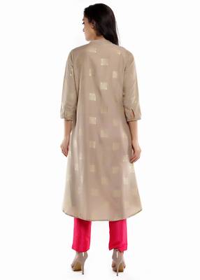 Grey Printed Kurti 4