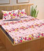 A Unique Home 100% Cotton Printed Double Bedsheet with 2 Pillow Covers