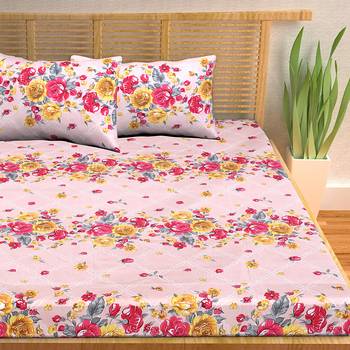 A Unique Home 100% Cotton Printed Double Bedsheet with 2 Pillow Covers 3