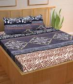 A Unique Home 100% Cotton Printed Double Bedsheet with 2 Pillow Covers