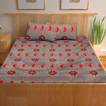 A Unique Home 100% Cotton Printed Double Bedsheet with 2 Pillow Covers 2