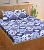 A Unique Home 100% Cotton Printed Double Bedsheet with 2 Pillow Covers
