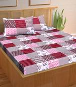 A Unique Home 100% Cotton Printed Double Bedsheet with 2 Pillow Covers