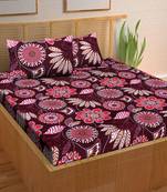 A Unique Home 100% Cotton Printed Double Bedsheet with 2 Pillow Covers