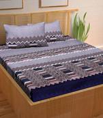 A Unique Home 100% Cotton Printed Double Bedsheet with 2 Pillow Covers