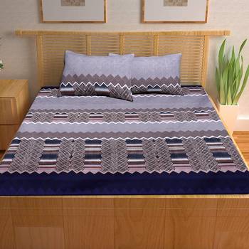 A Unique Home 100% Cotton Printed Double Bedsheet with 2 Pillow Covers 2