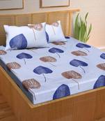 A Unique Home 100% Cotton Printed Double Bedsheet with 2 Pillow Covers
