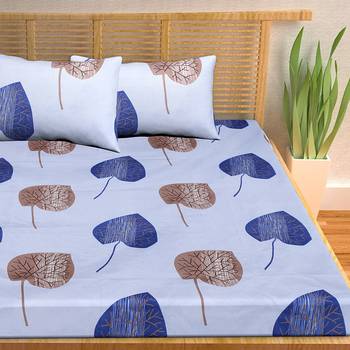 A Unique Home 100% Cotton Printed Double Bedsheet with 2 Pillow Covers 3