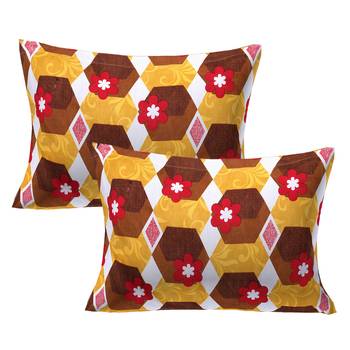 A Unique Home 100% Cotton Printed Double Bedsheet with 2 Pillow Covers 4