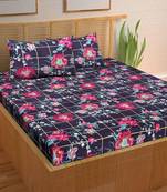A Unique Home 100% Cotton Printed Double Bedsheet with 2 Pillow Covers