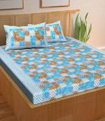 A Unique Home 100% Cotton Printed Double Bedsheet with 2 Pillow Covers