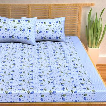 A Unique Home 100% Cotton Printed Double Bedsheet with 2 Pillow Covers 3