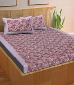 A Unique Home 100% Cotton Printed Double Bedsheet with 2 Pillow Covers