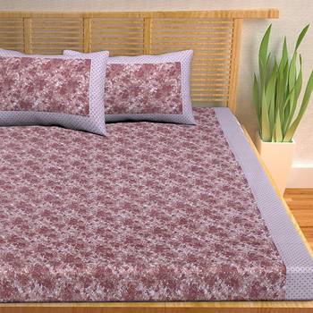 A Unique Home 100% Cotton Printed Double Bedsheet with 2 Pillow Covers 3