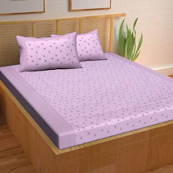 A Unique Home 100% Cotton Printed Double Bedsheet with 2 Pillow Covers 1