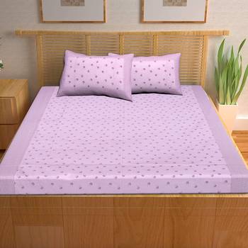 A Unique Home 100% Cotton Printed Double Bedsheet with 2 Pillow Covers 2