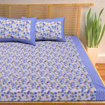 A Unique Home 100% Cotton Printed Double Bedsheet with 2 Pillow Covers 3