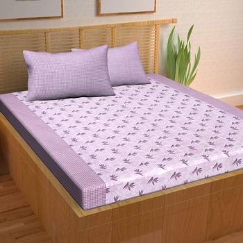 A Unique Home 100% Cotton Printed Double Bedsheet with 2 Pillow Covers 1