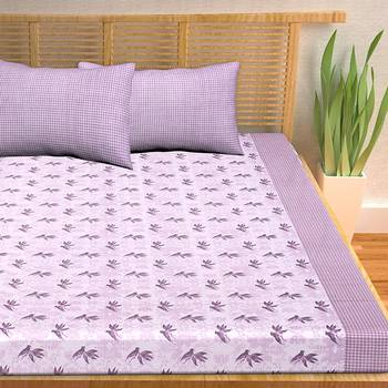 A Unique Home 100% Cotton Printed Double Bedsheet with 2 Pillow Covers 3