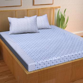A Unique Home 100% Cotton Printed Double Bedsheet with 2 Pillow Covers 1