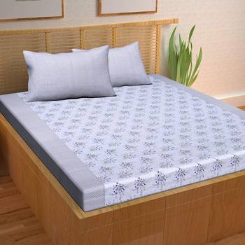 A Unique Home 100% Cotton Printed Double Bedsheet with 2 Pillow Covers 1