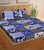 A Unique Home 100% Cotton Printed Double Bedsheet with 2 Pillow Covers