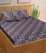 A Unique Home 100% Cotton Printed Double Bedsheet with 2 Pillow Covers